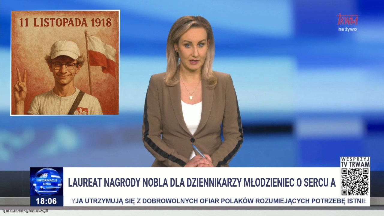Laureat nagrody Nobla Dla dziennikarzy młodzieniec o sercu a