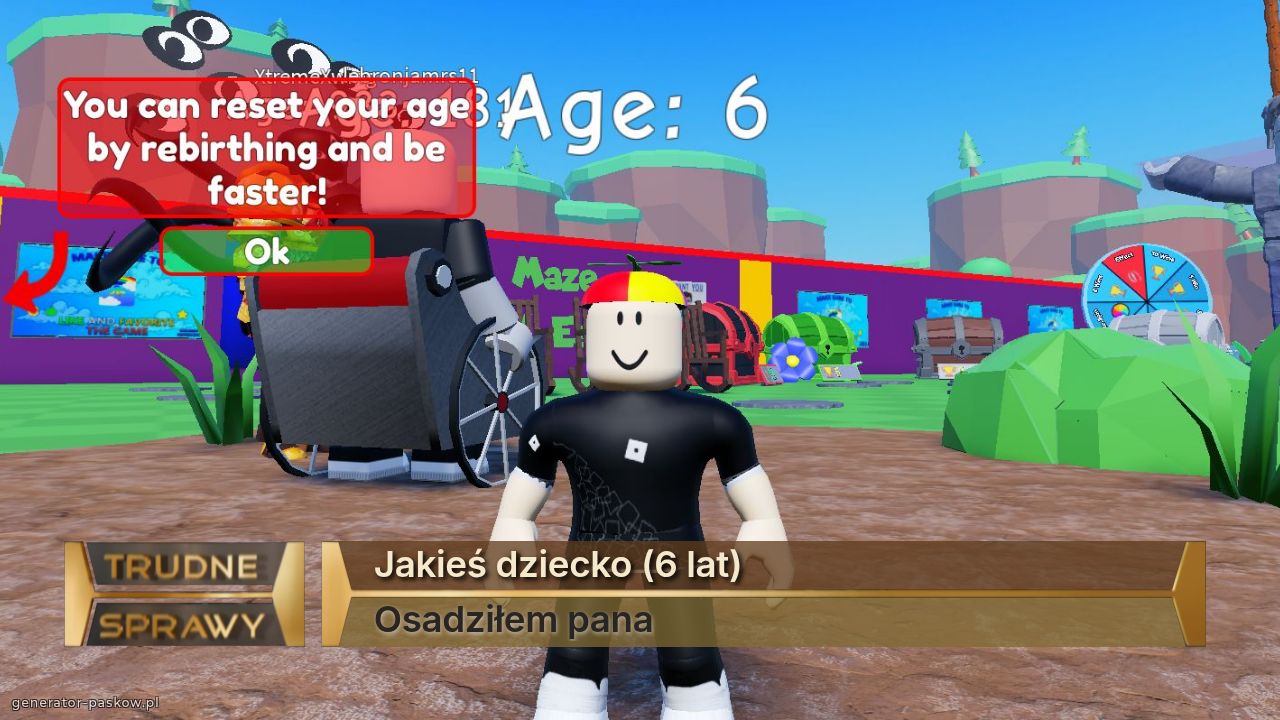 Jakieś dziecko (6 lat)
Osadziłem pana