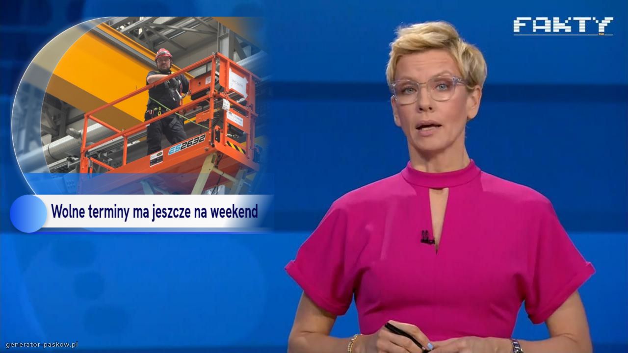 Wolne terminy ma jeszcze na weekend 