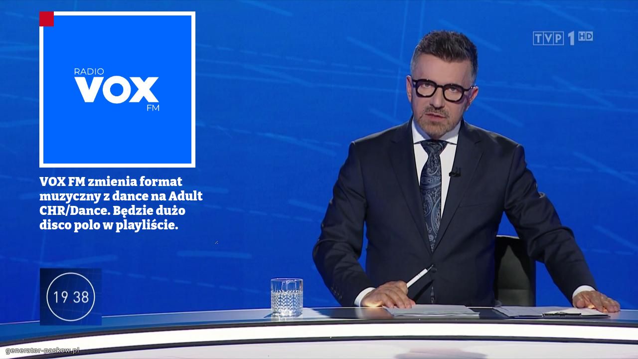 VOX FM zmienia format muzyczny z dance na Adult CHR/Dance. Będzie dużo disco polo w playliście.