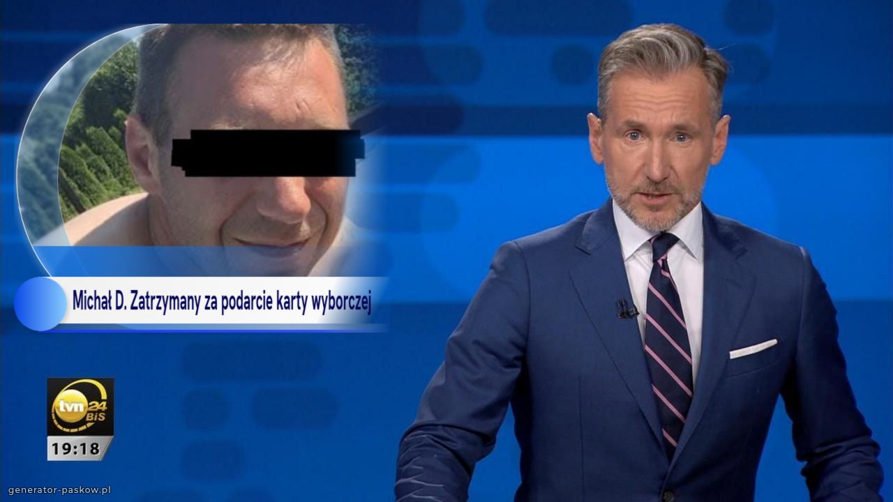 Michał D. Zatrzymany za podarcie karty wyborczej