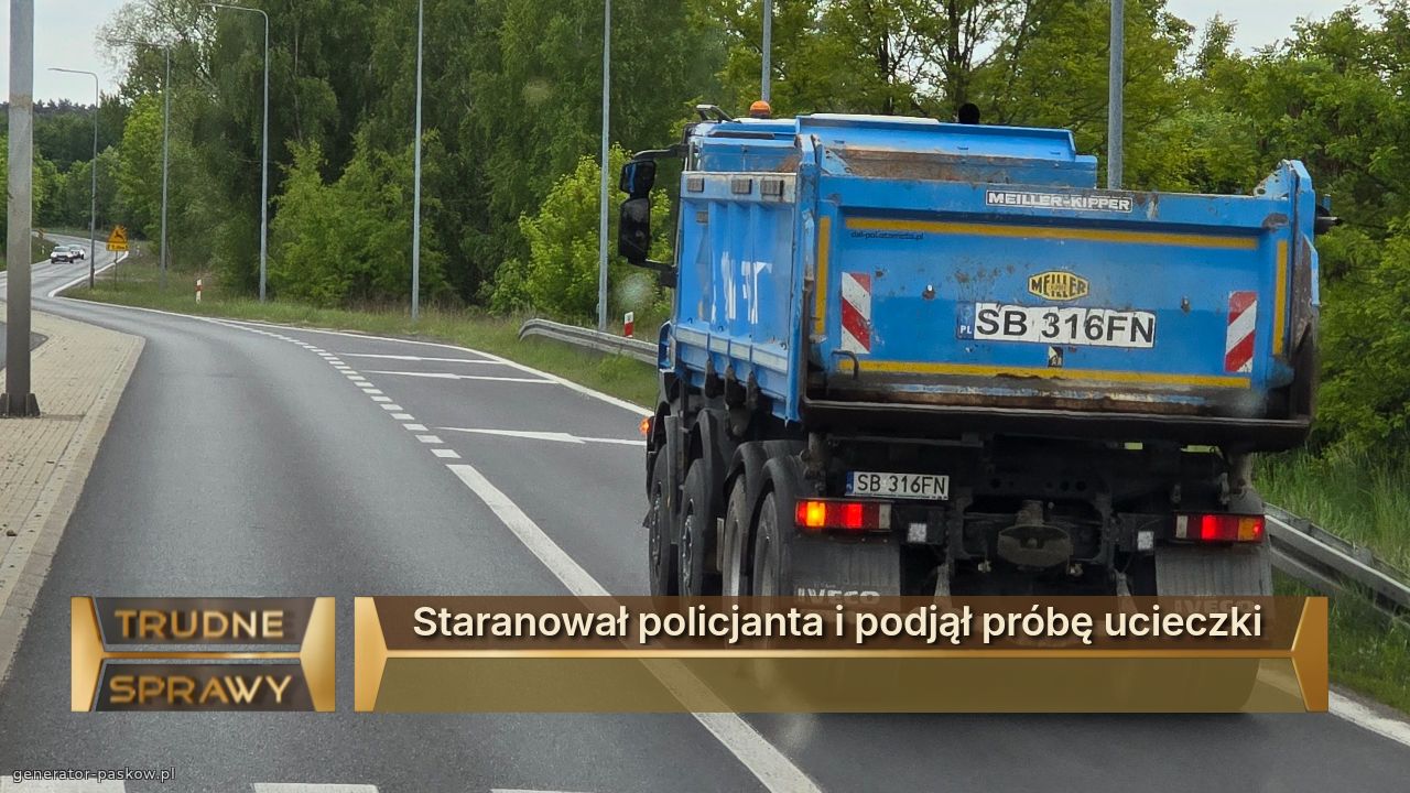 Staranował policjanta i podjął próbę ucieczki 
