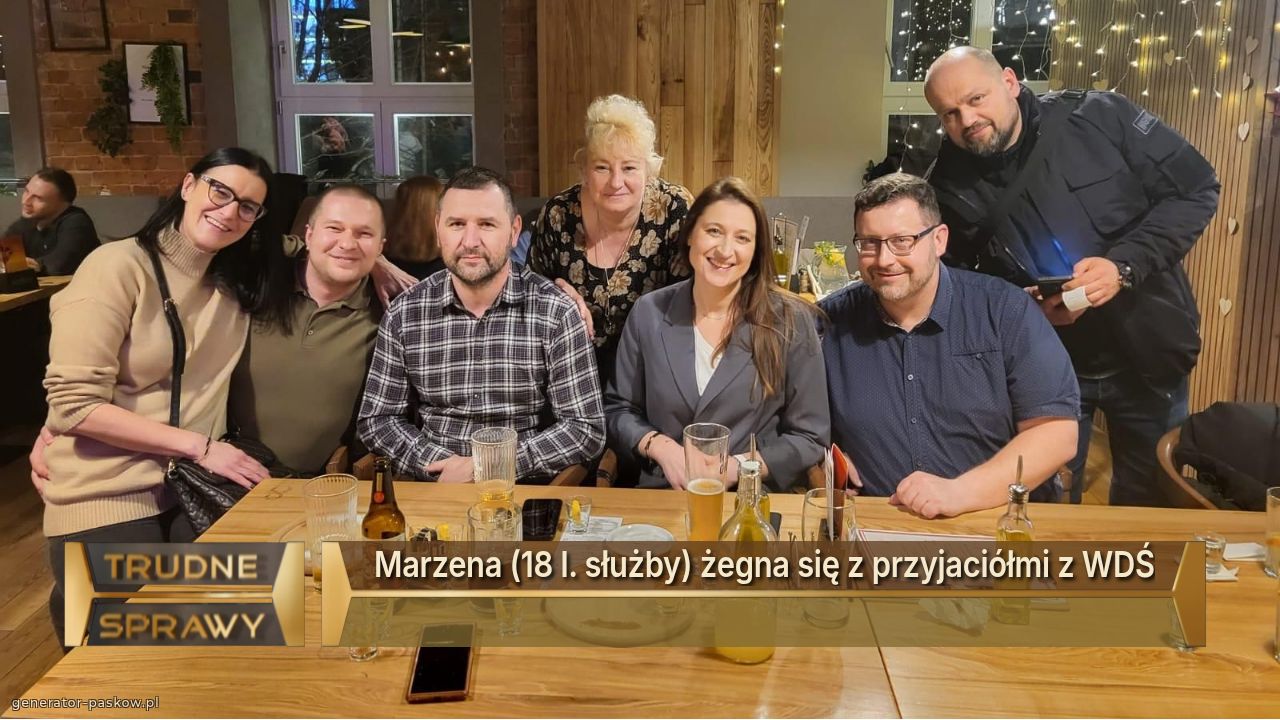 Marzena (18 l. służby) żegna się z przyjaciółmi z WDŚ
