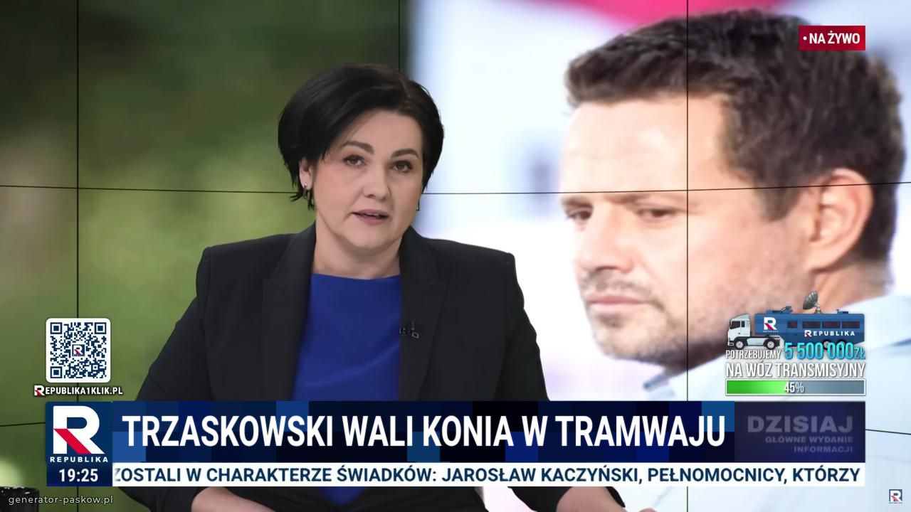 trzaskowski wali konia w tramwaju