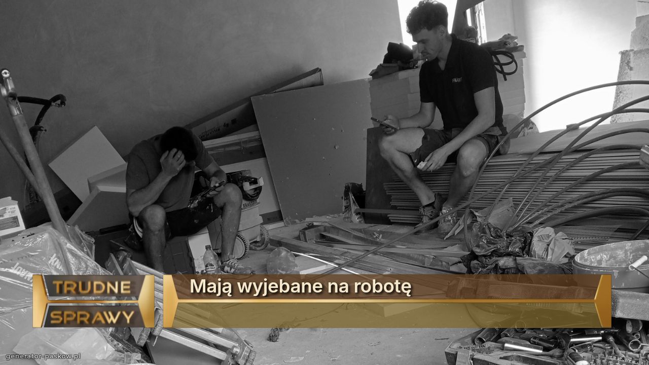 Mają wyjebane na robotę 
