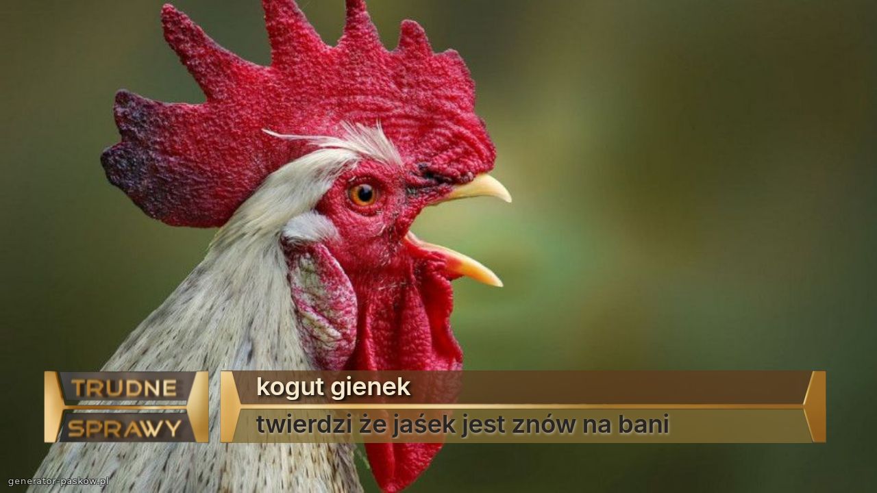 kogut gienek 
twierdzi że jaśek jest znów na bani