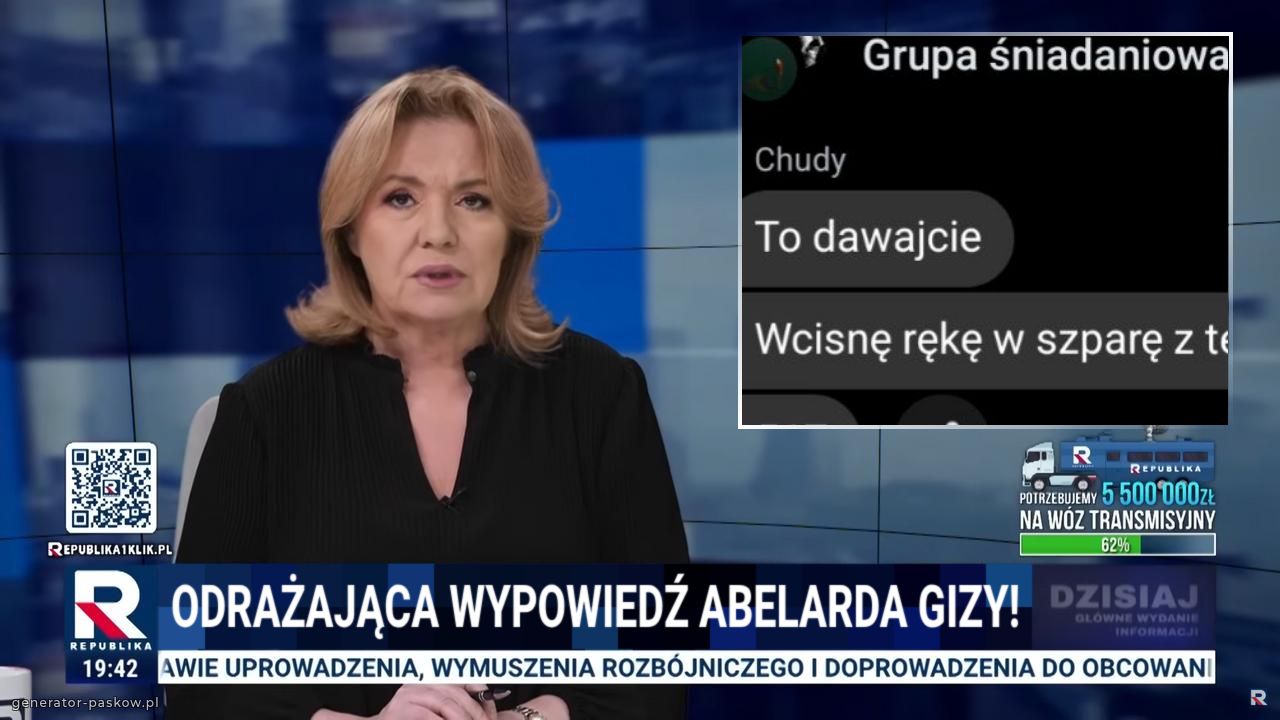 Odrażająca wypowiedź Abelarda Gizy!