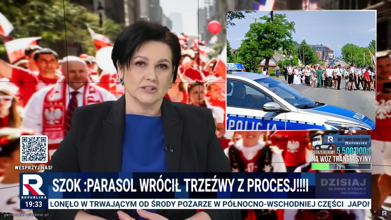 Szok :Parasol wrócił trzeźwy z procesj!!!i 