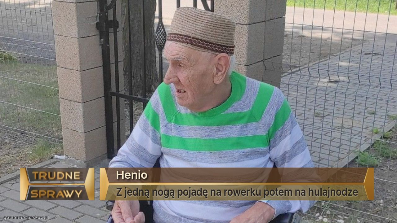 Henio
Z jedną nogą pojadę na rowerku potem na hulajnodze