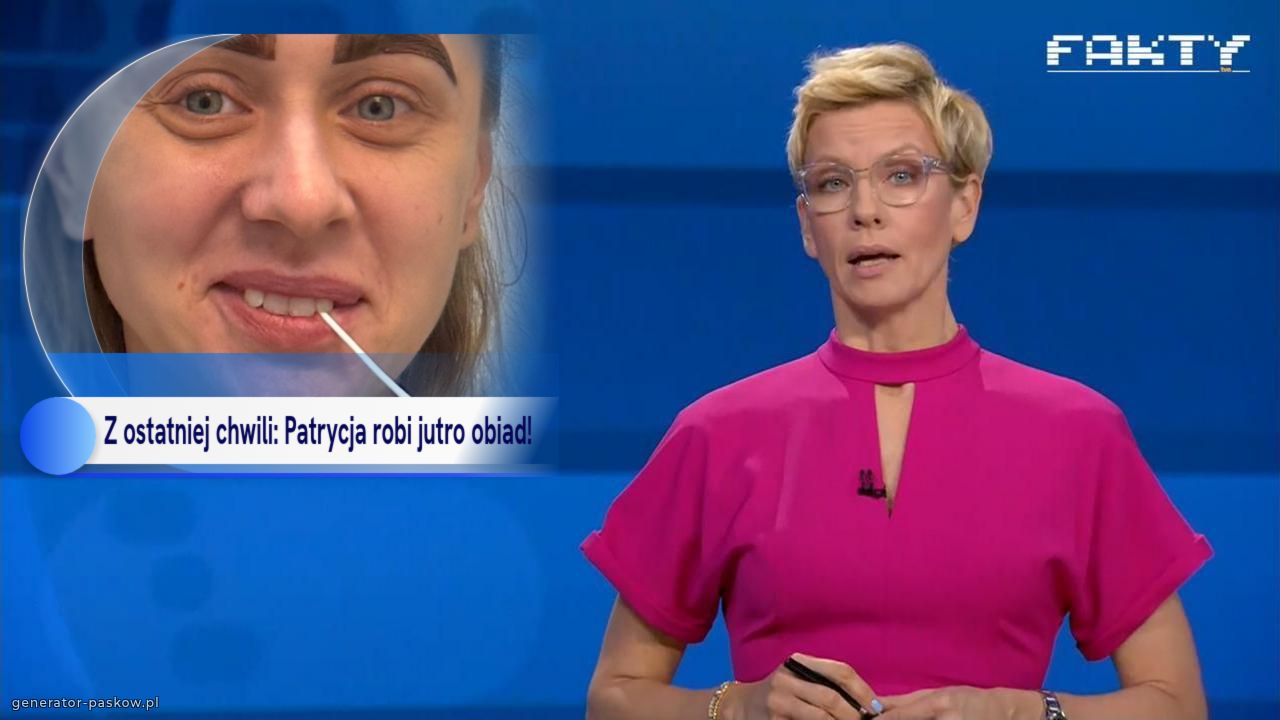 Z ostatniej chwili: Patrycja robi jutro obiad!