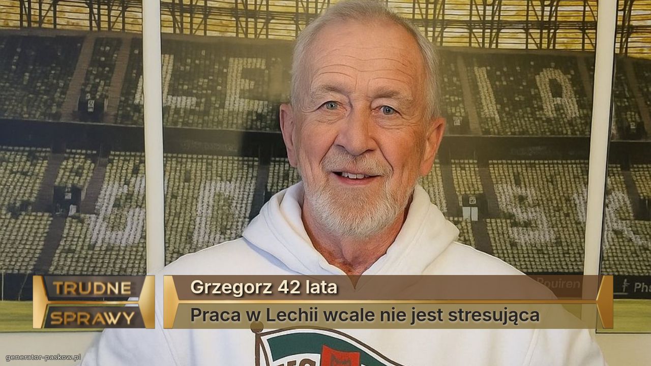 Grzegorz 42 lata
Praca w Lechii wcale nie jest stresująca 