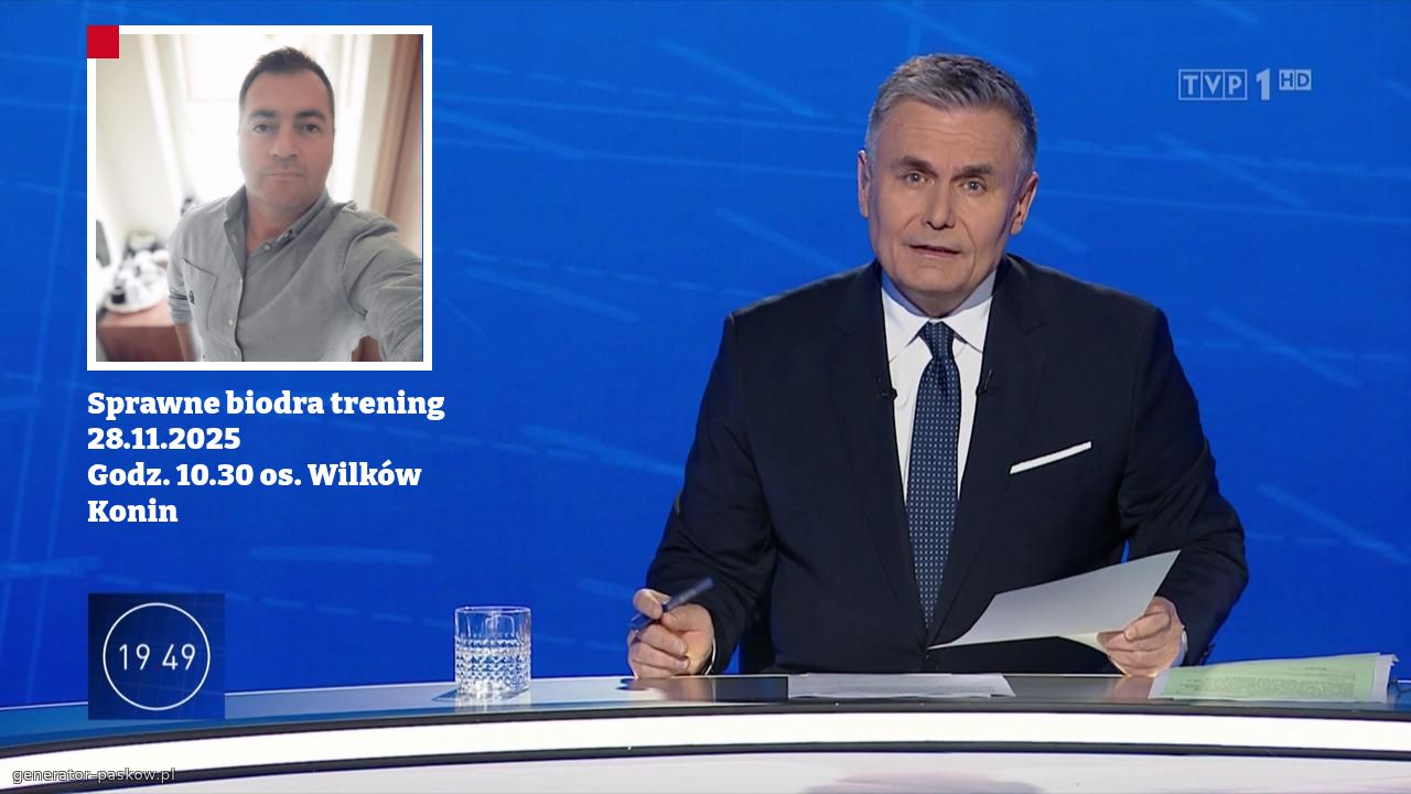 Sprawne biodra trening 28.11.2025
Godz. 10.30 os. Wilków Konin 