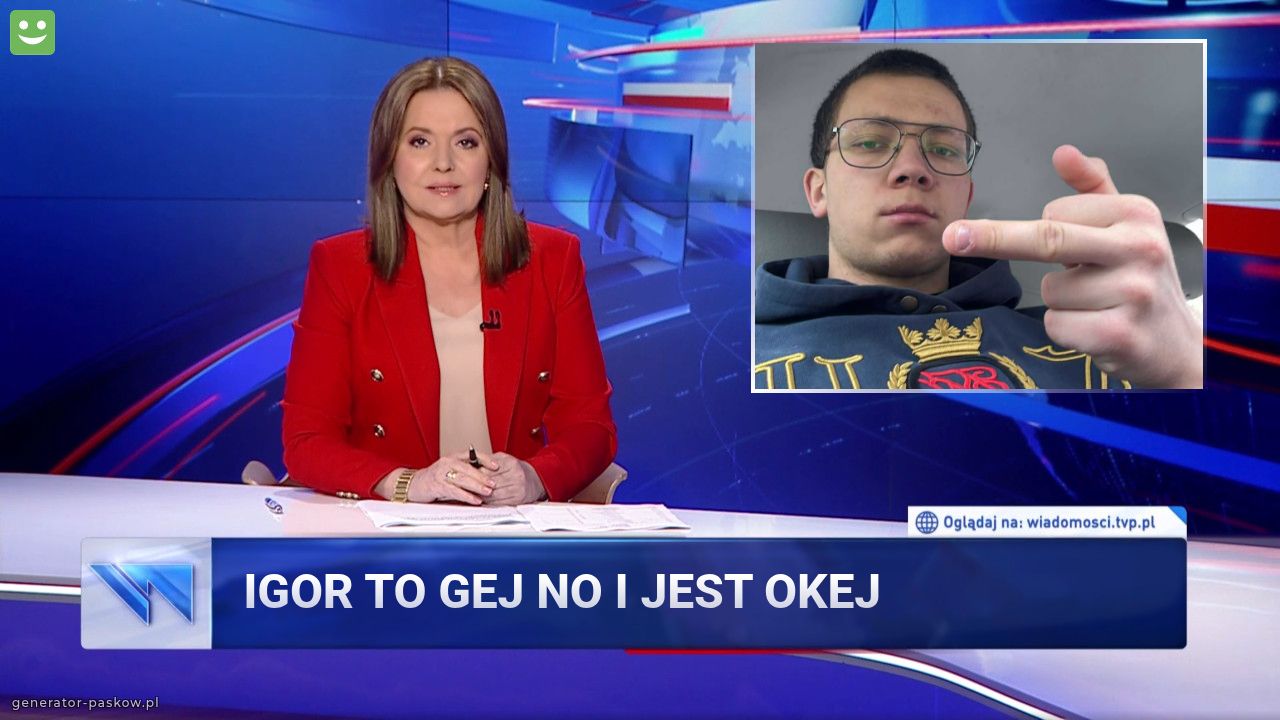 Igor to gej no i jest okej