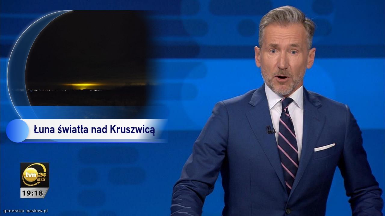  Łuna światła nad Kruszwicą  