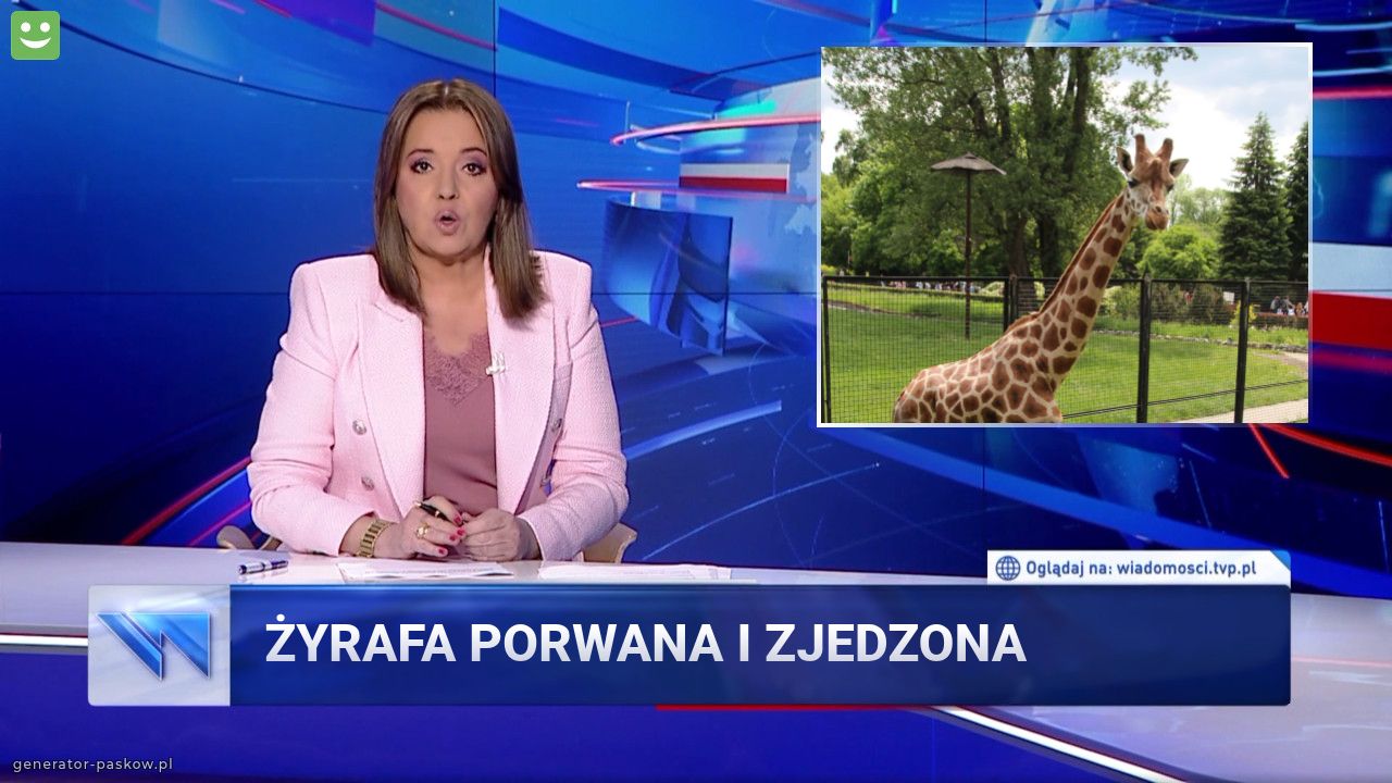 żyrafa porwana i zjedzona