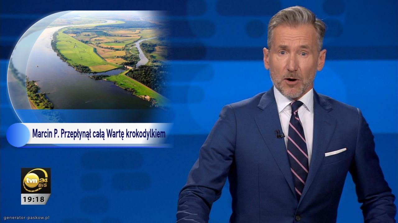 Marcin P. Przepłynął całą Wartę krokodylkiem