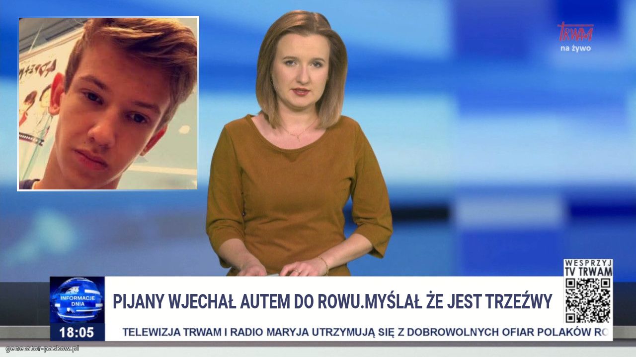 Pijany wjechał autem do rowu.Myślał że jest trzeźwy 