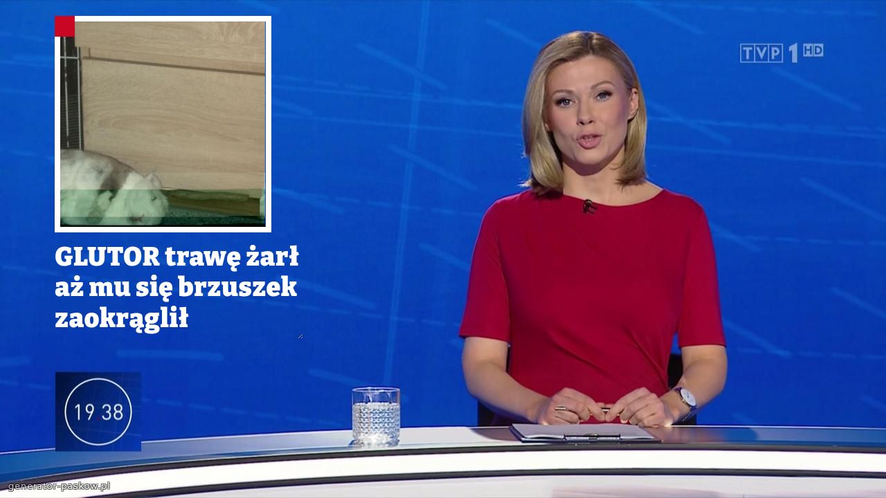 GLUTOR trawę żarł aż mu się brzuszek zaokrąglił