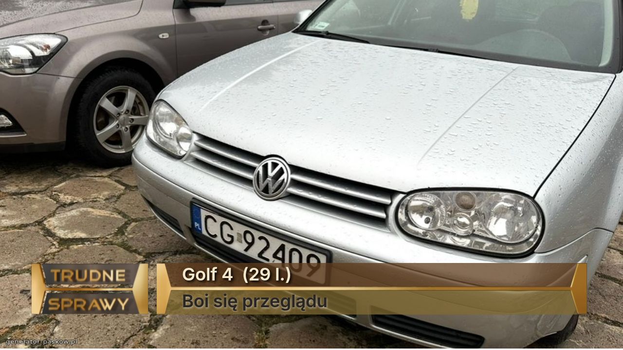 Golf 4  (29 l.)
Boi się przeglądu 
