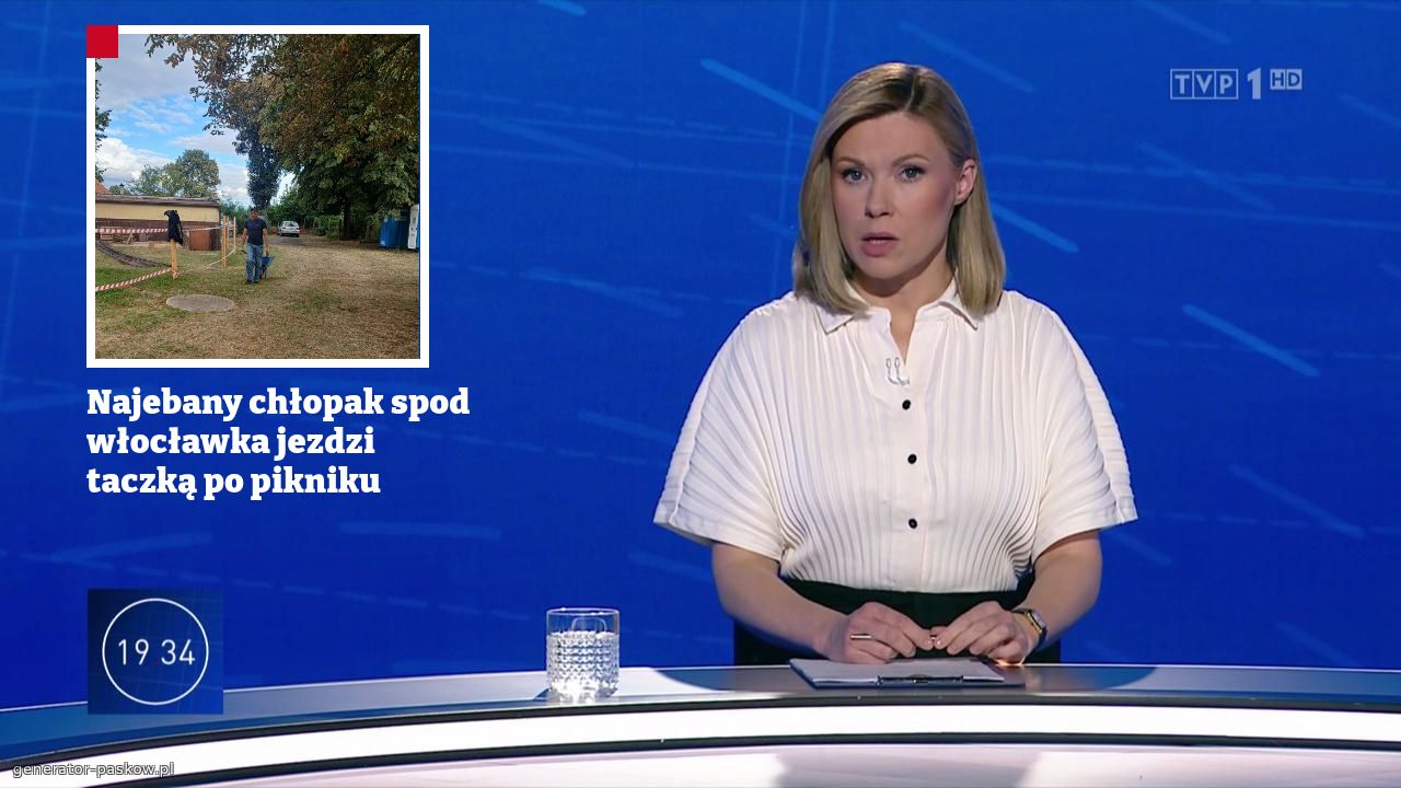 Najebany chłopak spod włocławka jezdzi taczką po pikniku