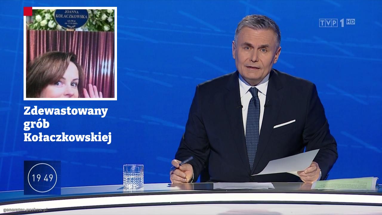Zdewastowany grób Kołaczkowskiej