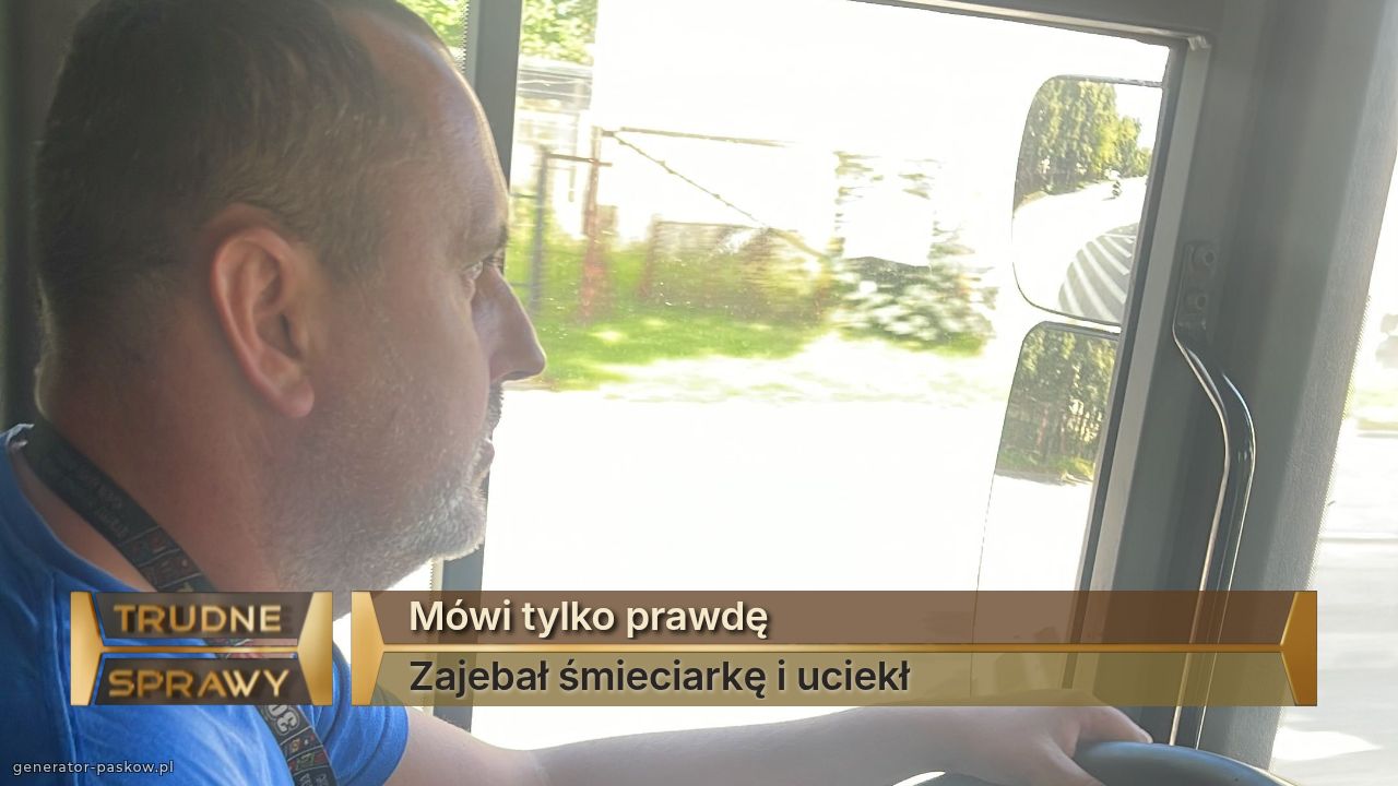 Mówi tylko prawdę 
Zajebał śmieciarkę i uciekł