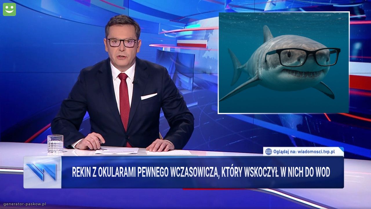  REKIN Z OKULARAMI PEWNEGO WCZASOWICZA, KTÓRY WSKOCZYŁ W NICH DO WOD