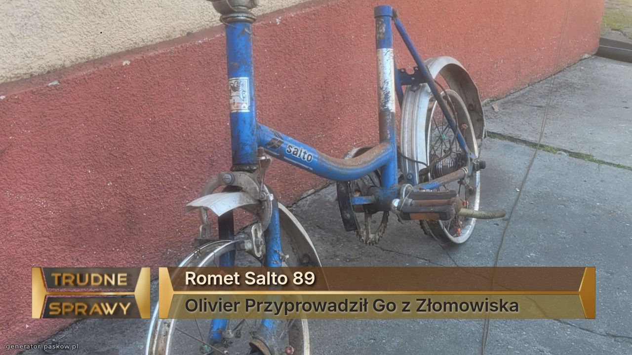 Romet Salto 89 
Olivier Przyprowadził Go z Złomowiska