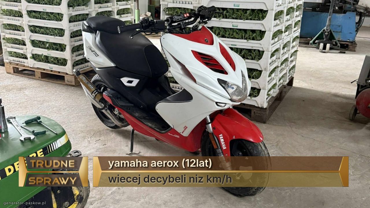 yamaha aerox (12lat)                                   
wiecej decybeli niz km/h