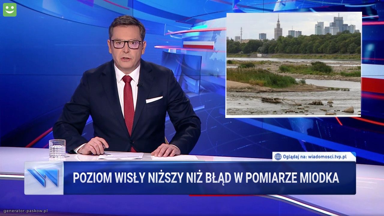 Poziom Wisły niższy niż błąd w pomiarze Miodka 