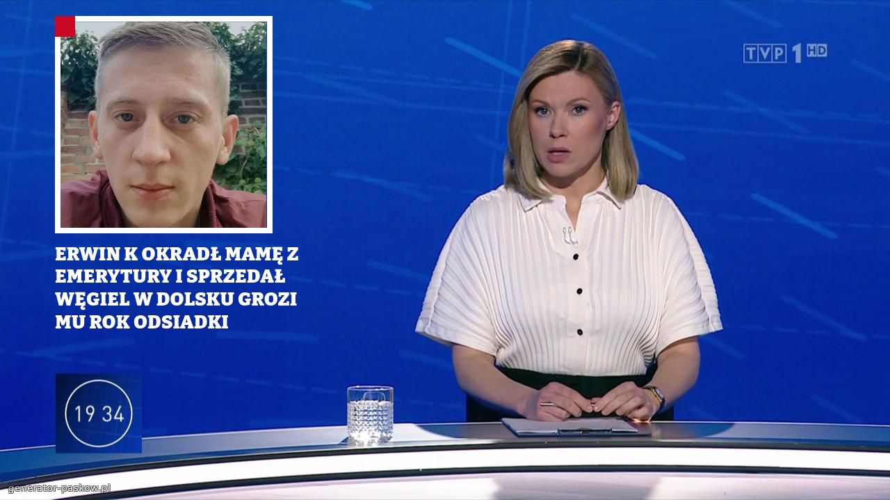 ERWIN K OKRADŁ MAMĘ Z EMERYTURY I SPRZEDAŁ WĘGIEL W DOLSKU GROZI MU ROK ODSIADKI