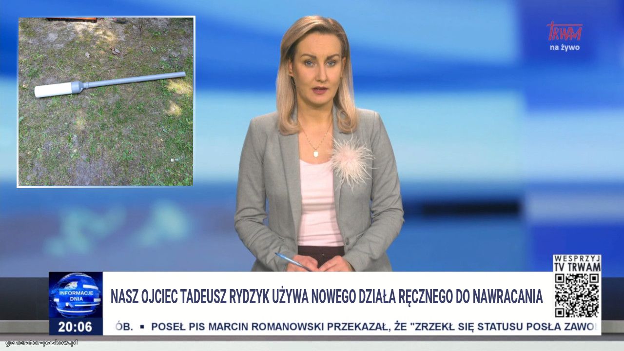 Nasz ojciec Tadeusz Rydzyk używa nowego działa ręcznego do nawracania 