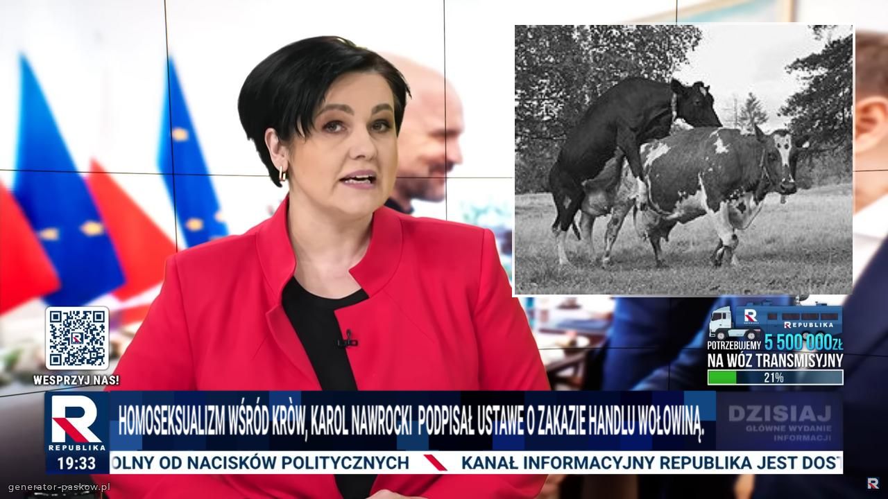 Homoseksualizm wśród kròw, Karol Nawrocki  podpisał ustawe o zakazie handlu wołowiną. 