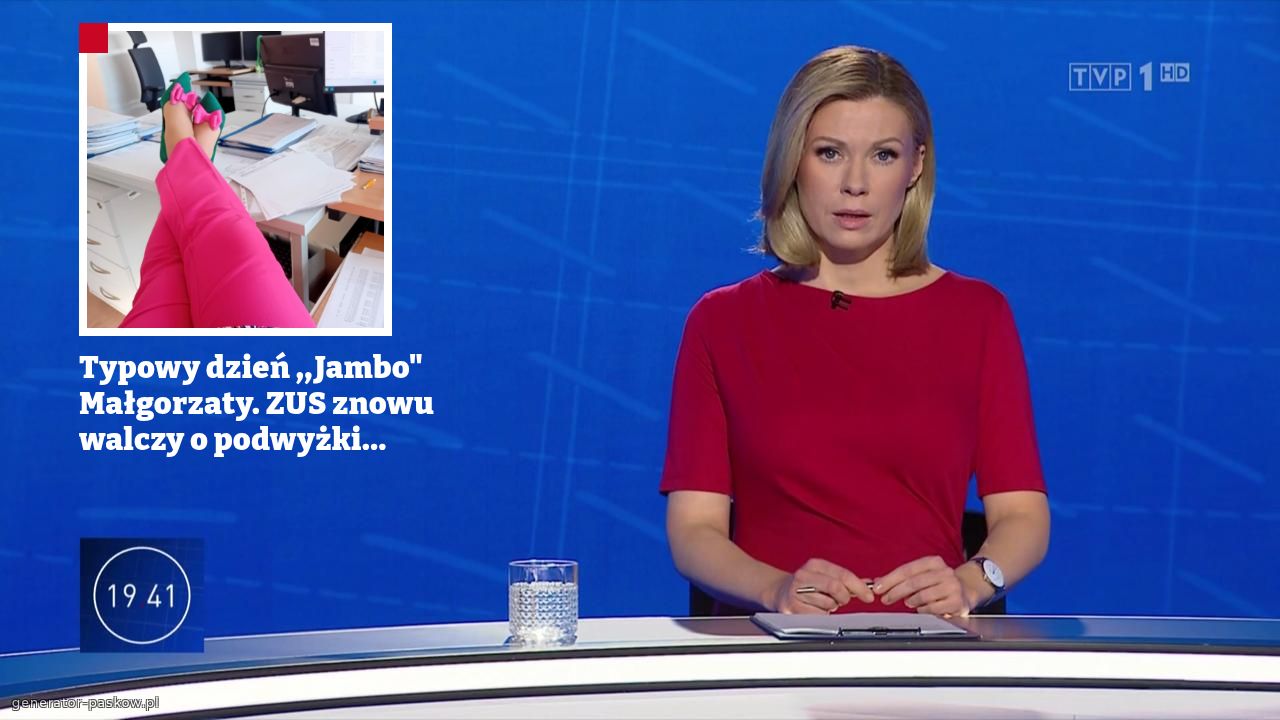 Typowy dzień ,,Jambo" Małgorzaty. ZUS znowu walczy o podwyżki...