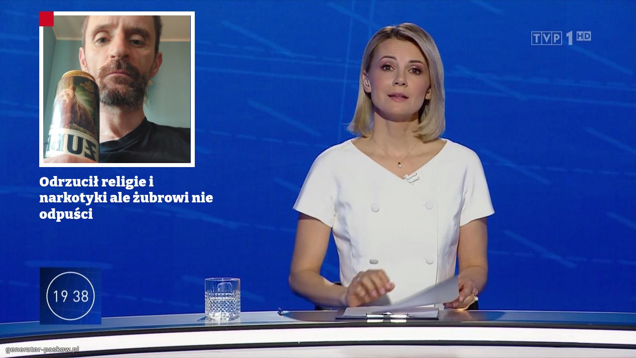 Odrzucił religie i narkotyki ale żubrowi nie odpuści

