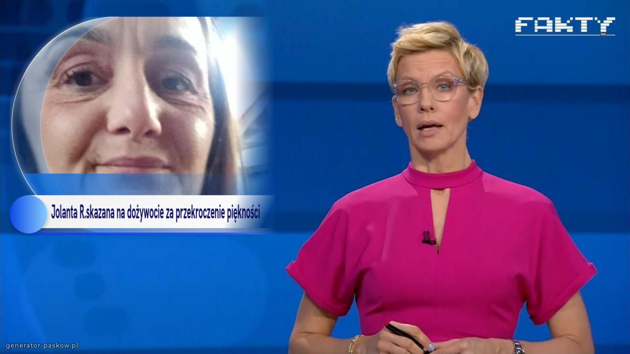 Jolanta R.skazana na dożywocie za przekroczenie piękności 