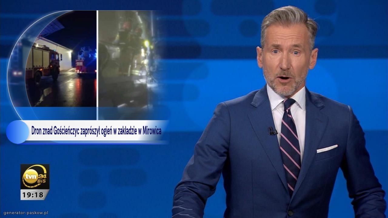 Dron znad Gościeńczyc zaprószył ogień w zakładzie w Mirowica