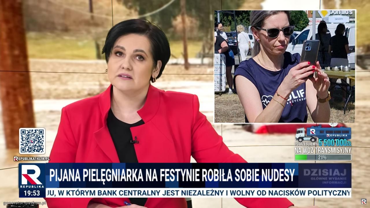 pijana pielęgniarka na festynie robiła sobie nudesy