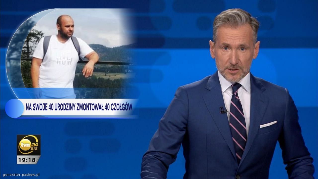 NA SWOJE 40 URODZINY ZMONTOWAŁ 40 CZOŁGÓW