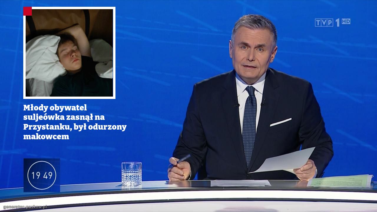 Młody obywatel suljeówka zasnął na 
Przystanku, był odurzony makowcem