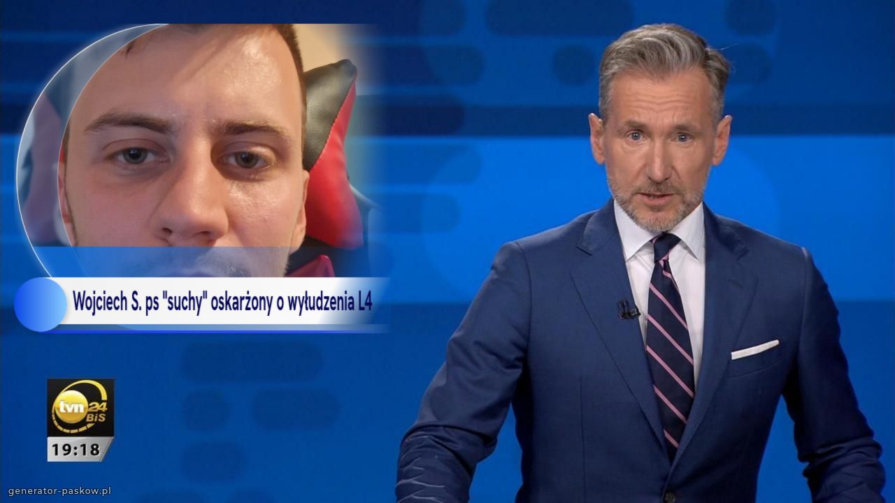 Wojciech S. ps "suchy" oskarżony o wyłudzenia L4