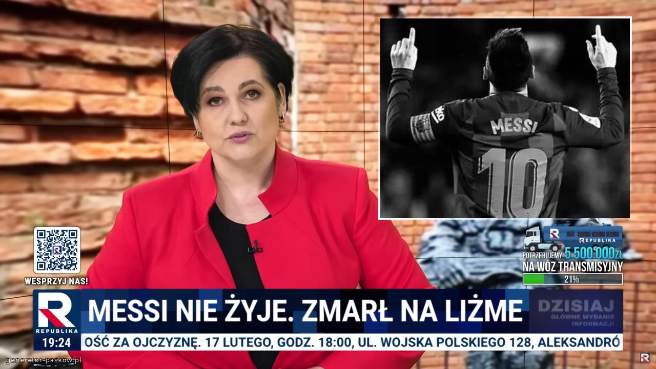 Messi nie żyje. zmarł na liżme