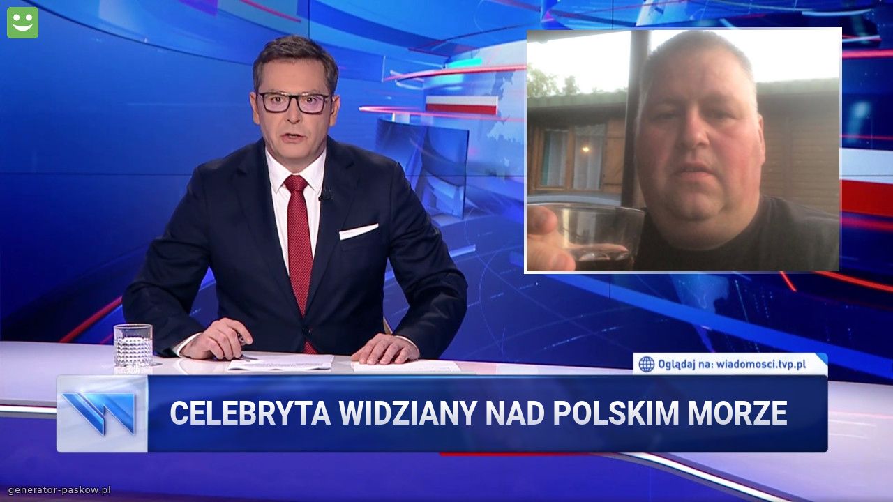 Celebryta widziany nad polskim morze 
