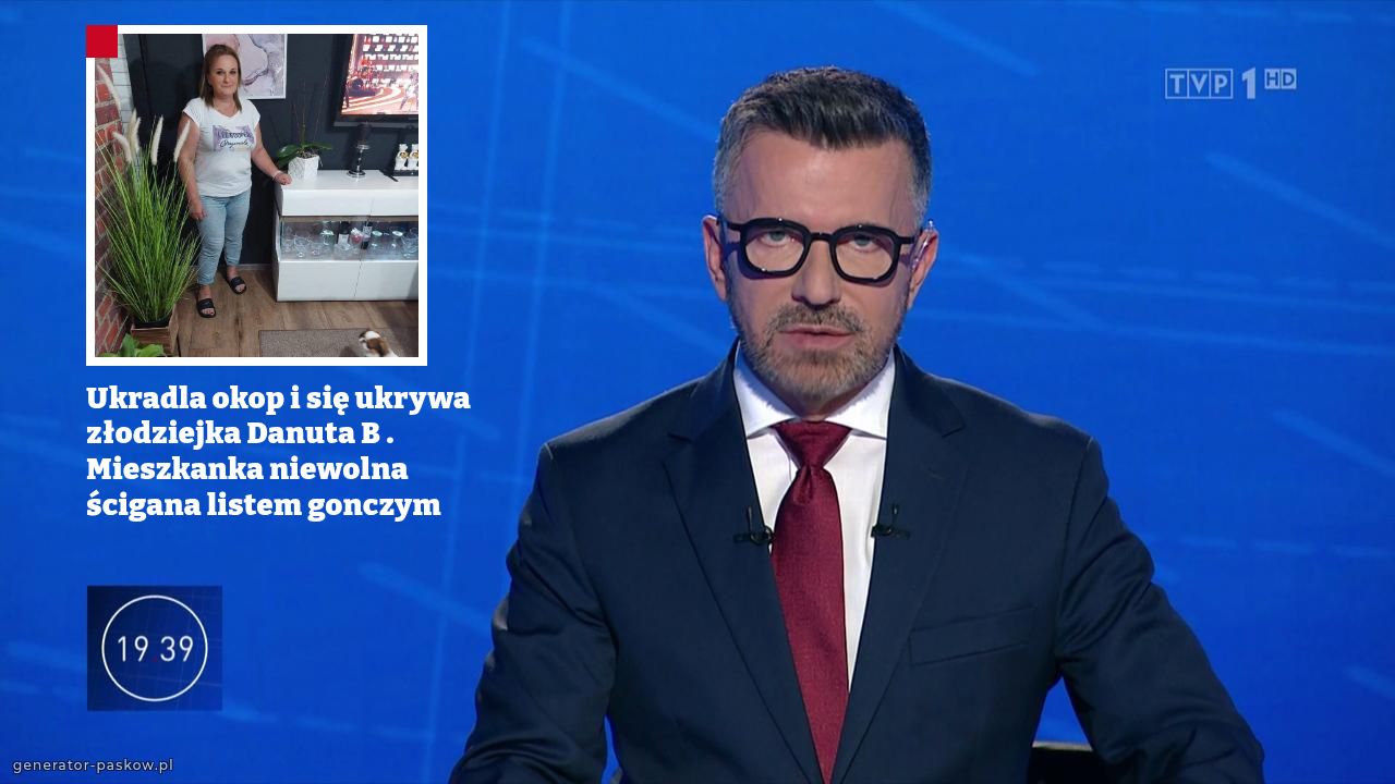 Ukradla okop i się ukrywa złodziejka Danuta B . Mieszkanka niewolna ścigana listem gonczym