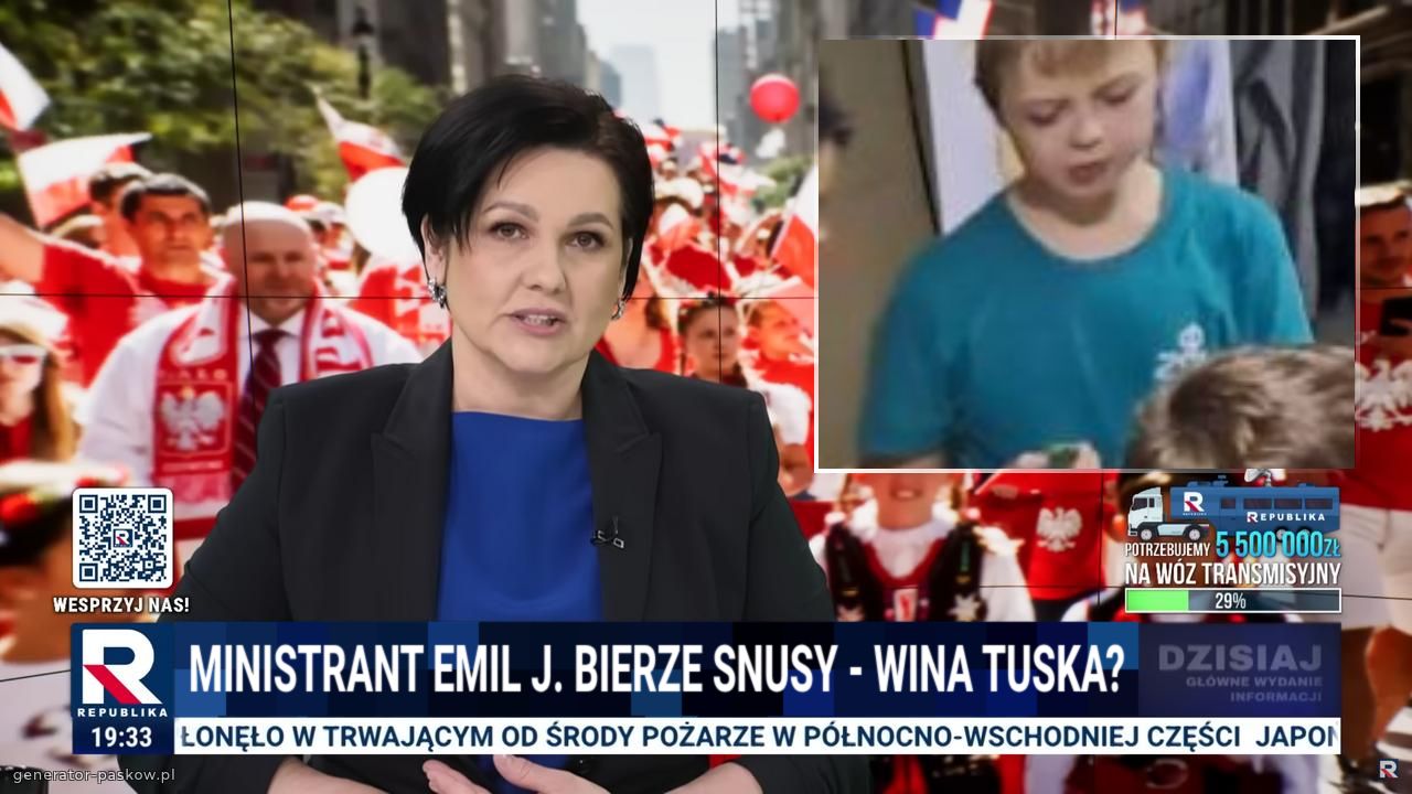 Ministrant emil j. bierze snusy - wina tuska?