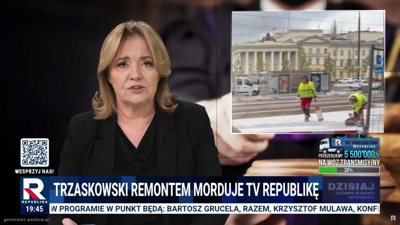 Trzaskowski remontem morduje tv republikę