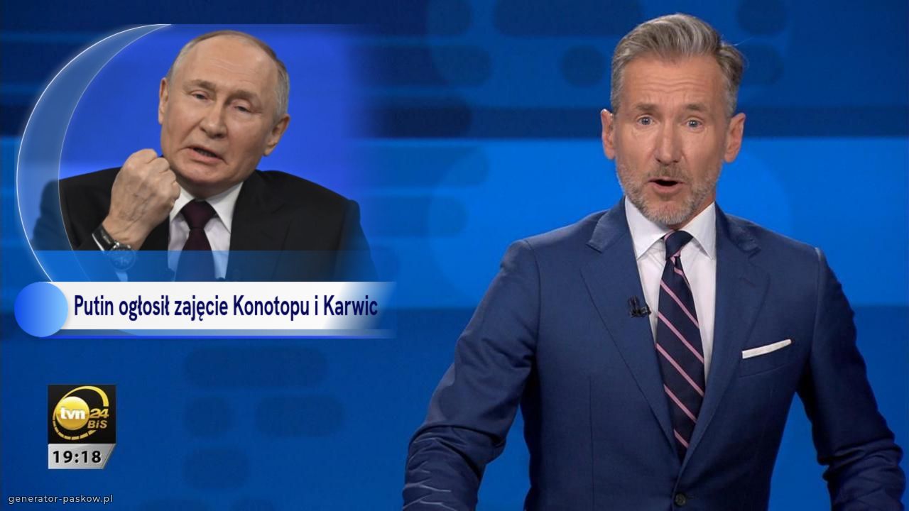 Putin ogłosił zajęcie Konotopu i Karwic