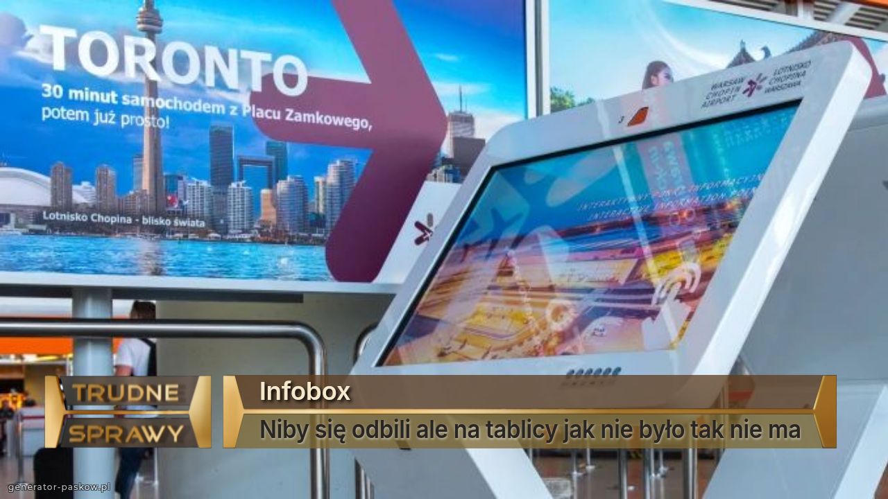 Infobox
Niby się odbili ale na tablicy jak nie było tak nie ma
