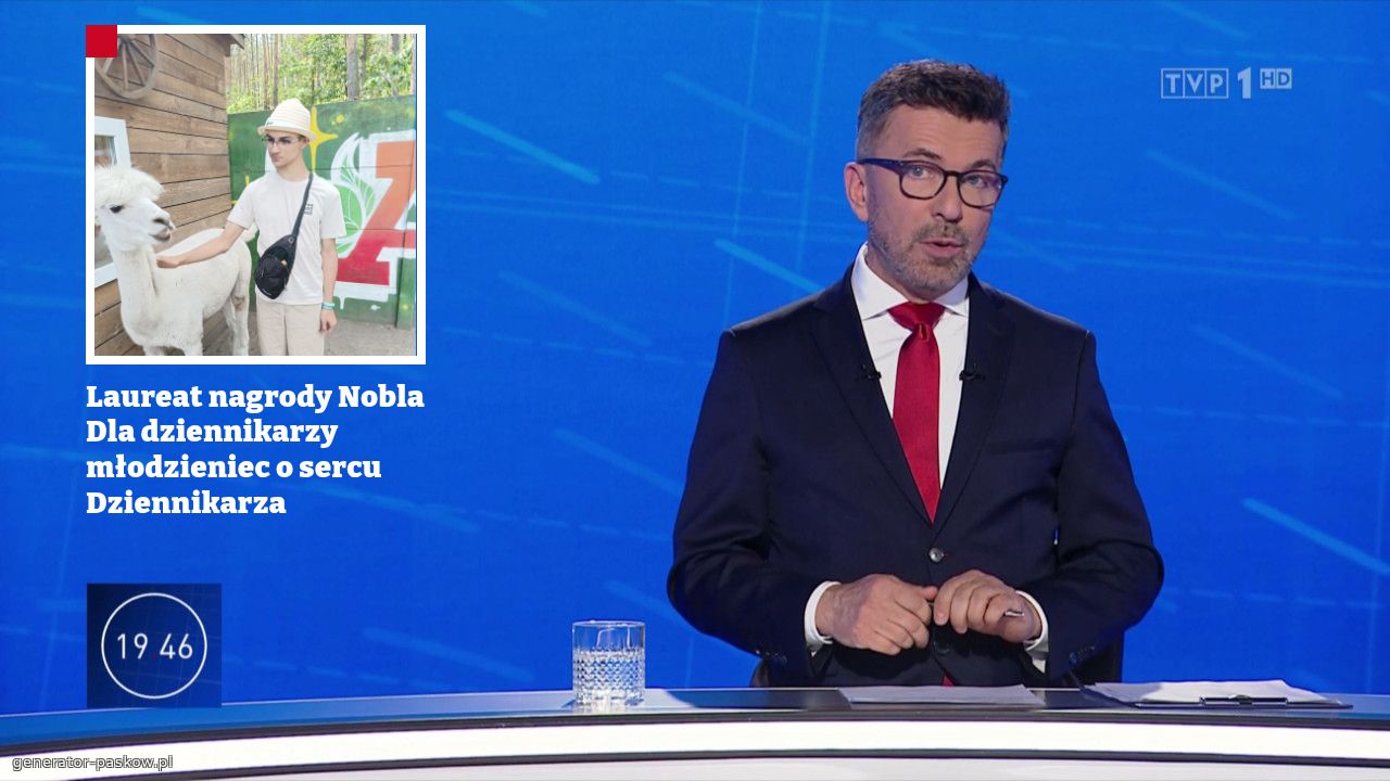 Laureat nagrody Nobla Dla dziennikarzy młodzieniec o sercu Dziennikarza
