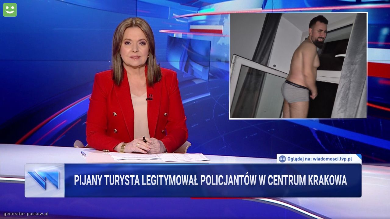 pijany turysta legitymował POLICJANTÓW W CENTRUM KRAKOWA